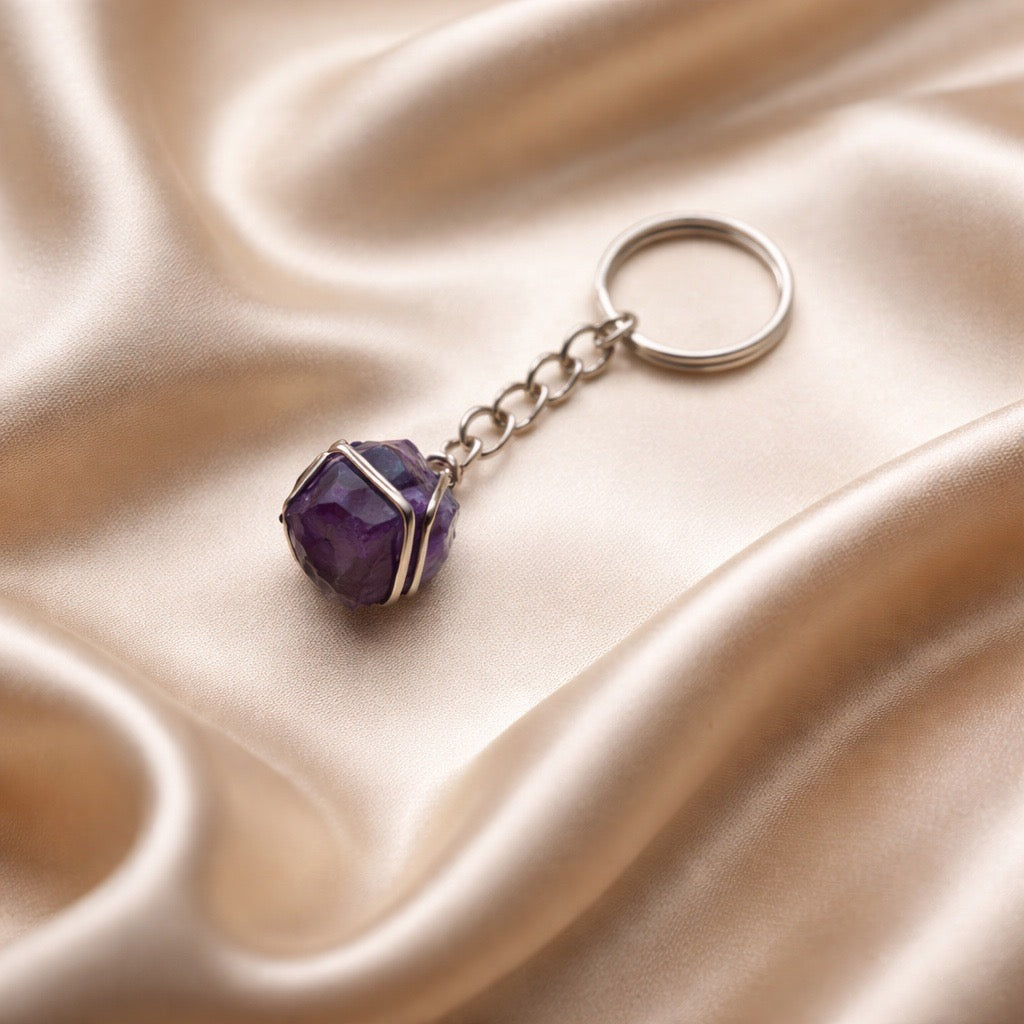 Key Chains with Natural Stone
