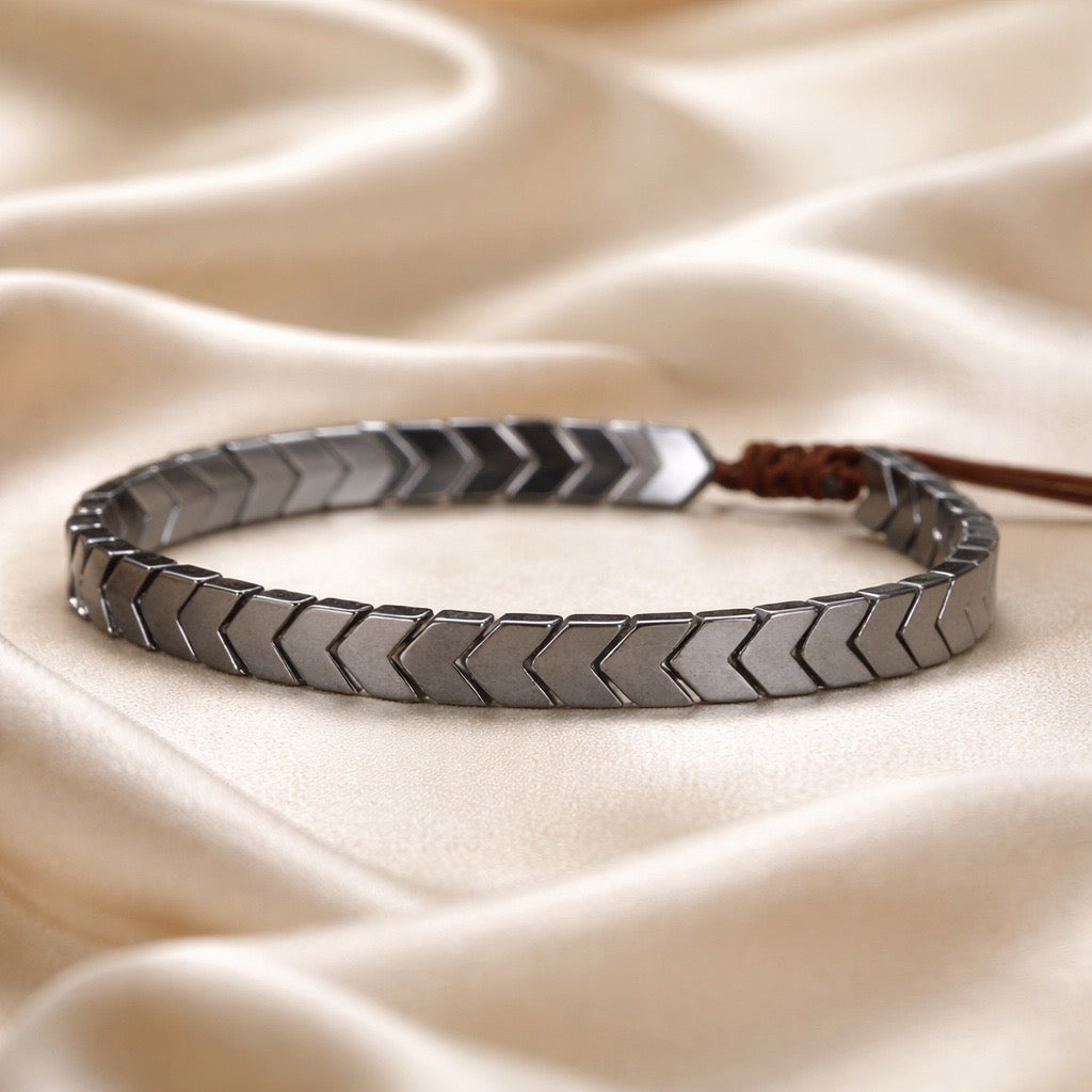 Bracelet Man Hematite Arrows