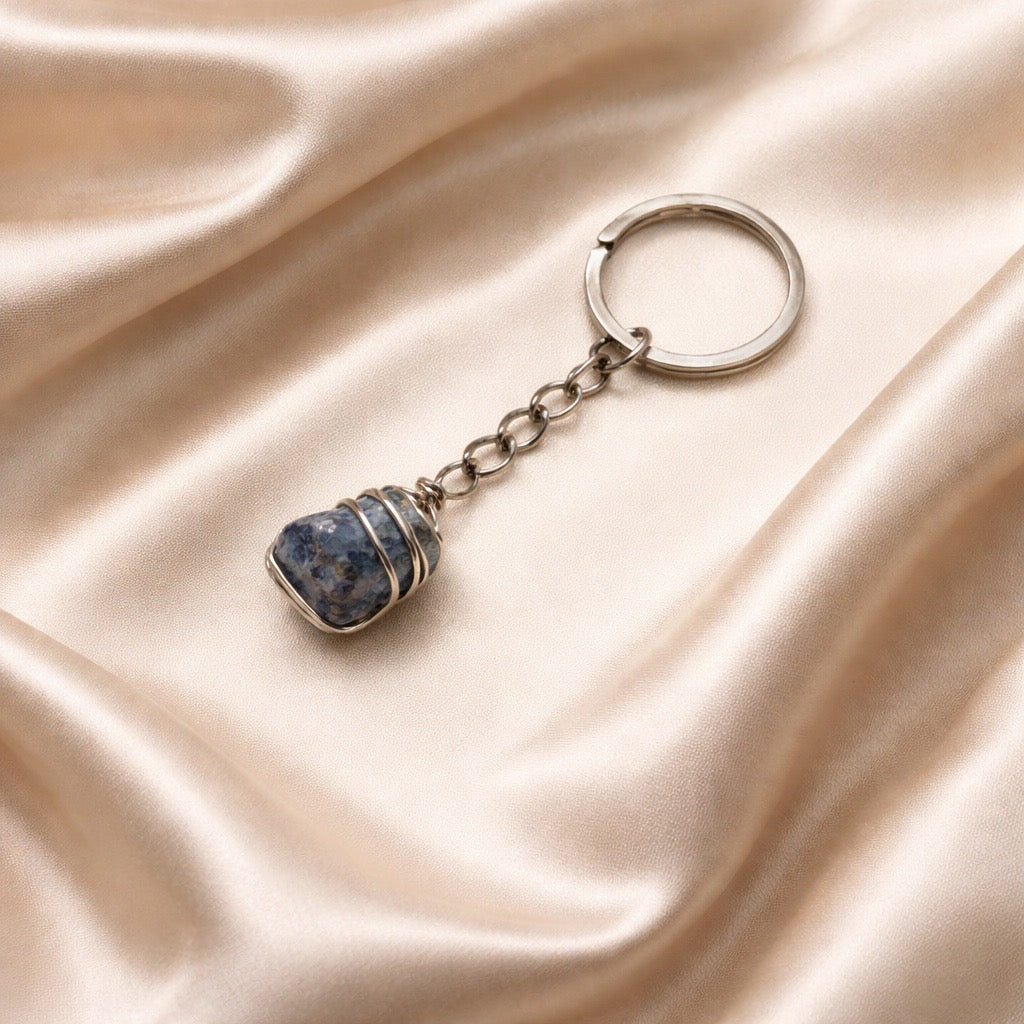 Key Chains with Natural Stone