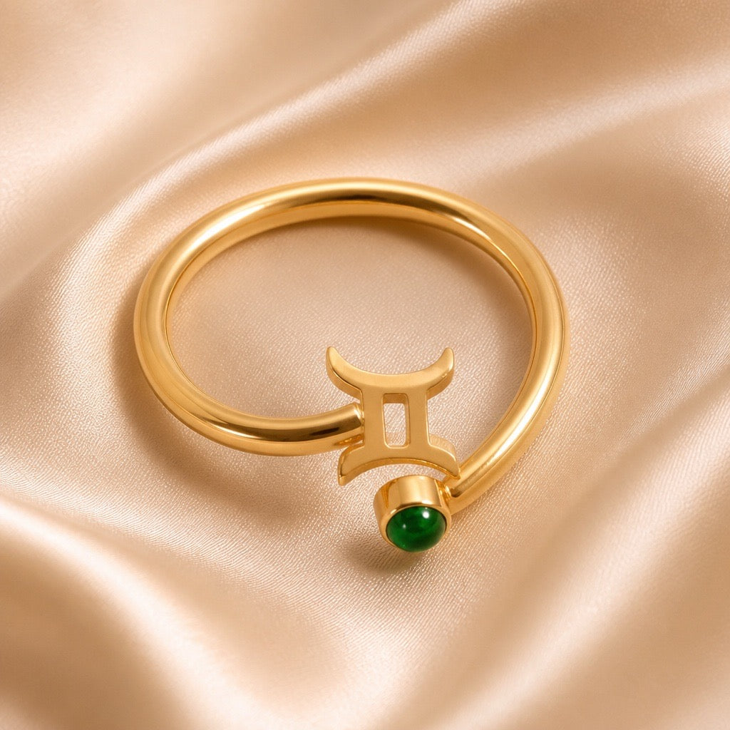 Ring Zodiac With Birthstone