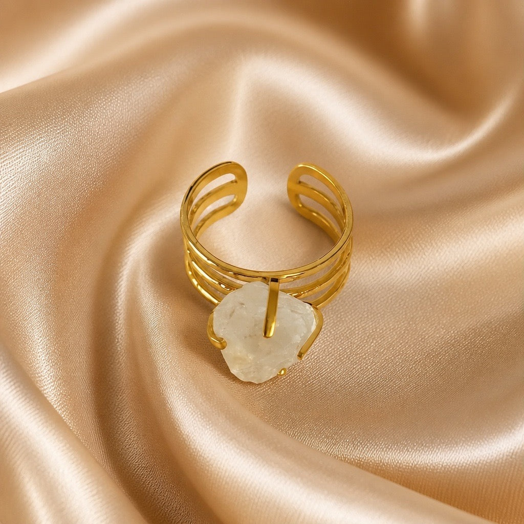 Rings Stainless Hindu Clear Quartz