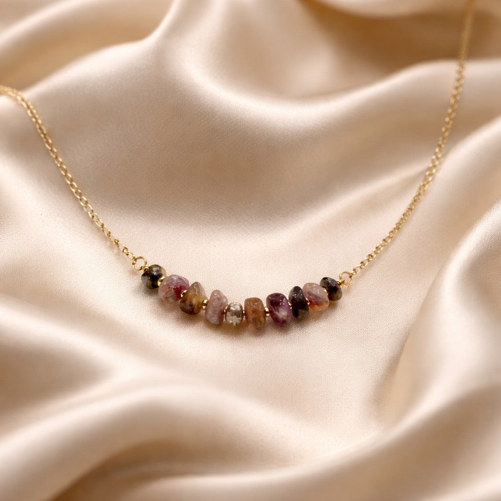 Necklace Chopped Natural Stones