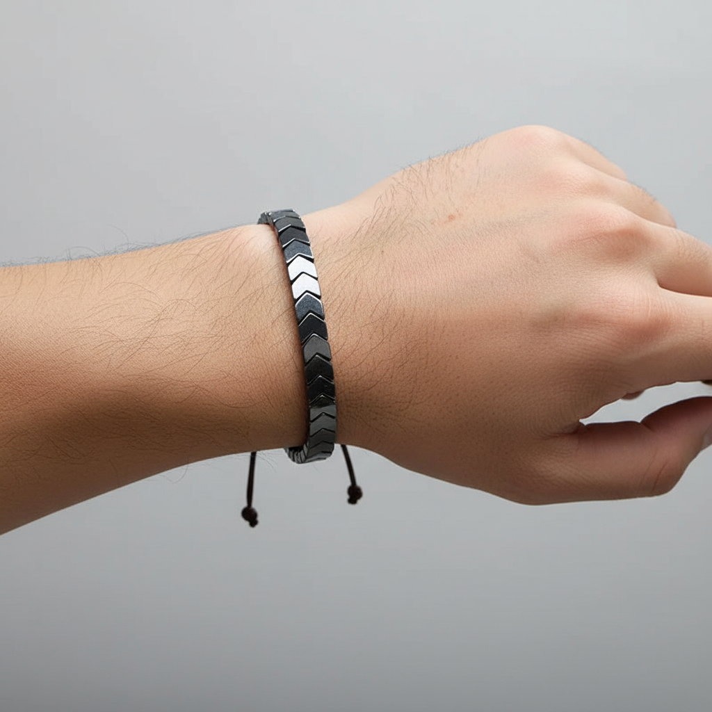 Bracelet Man Hematite Arrows