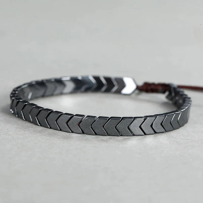 Bracelet Man Hematite Arrows