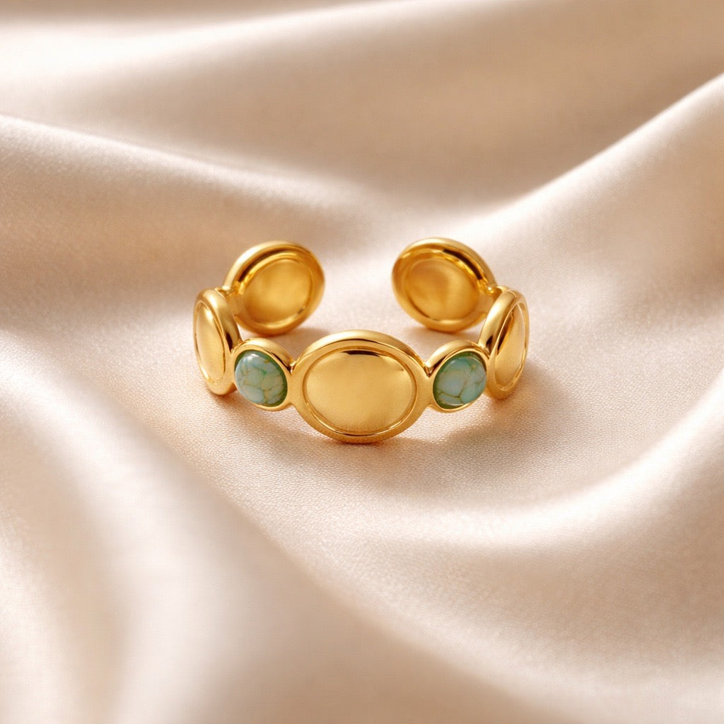 Rings Stainless Steel Hindu Turquoise