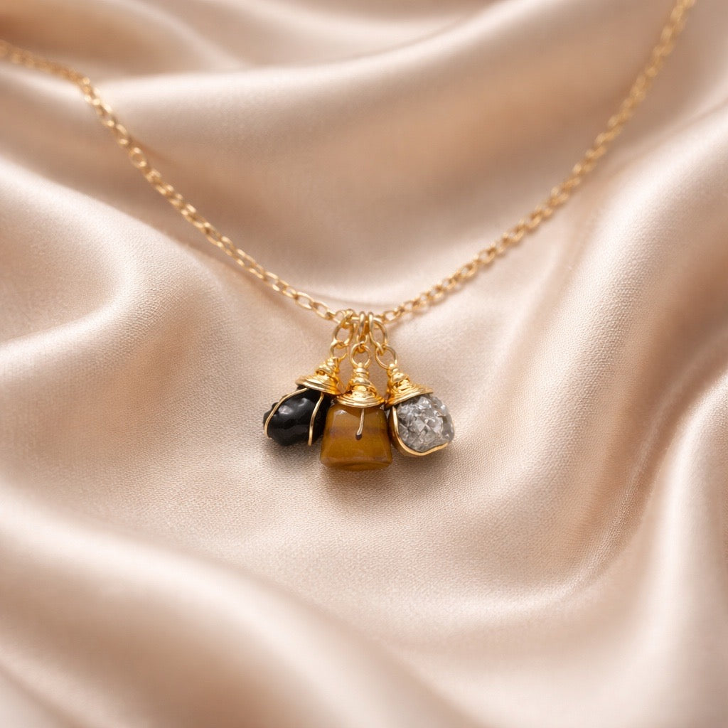 Necklace 3 Stones Zodiac Signs