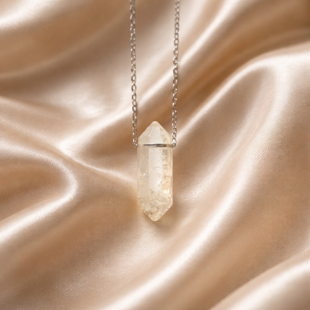 Necklace Long Silver Pointer