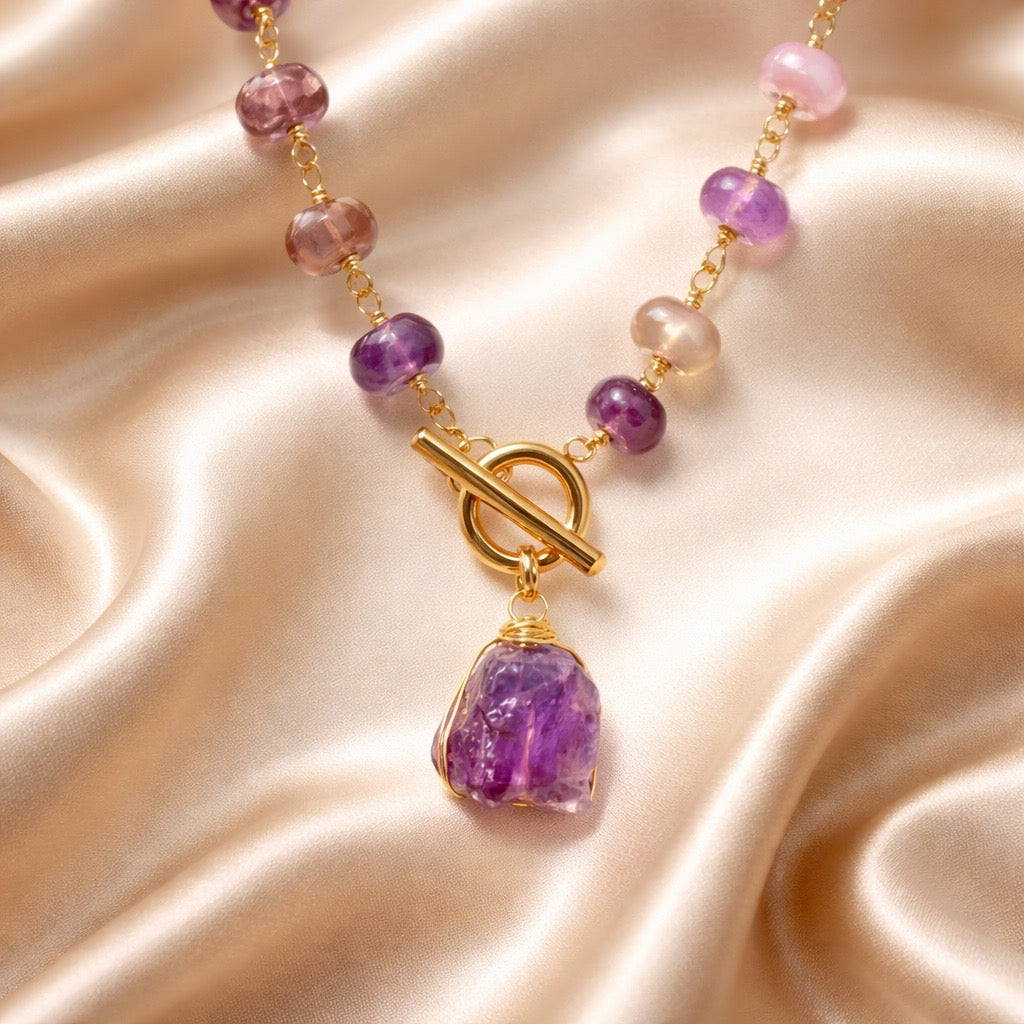 Necklace 10mm Beads with Pearl/Stone