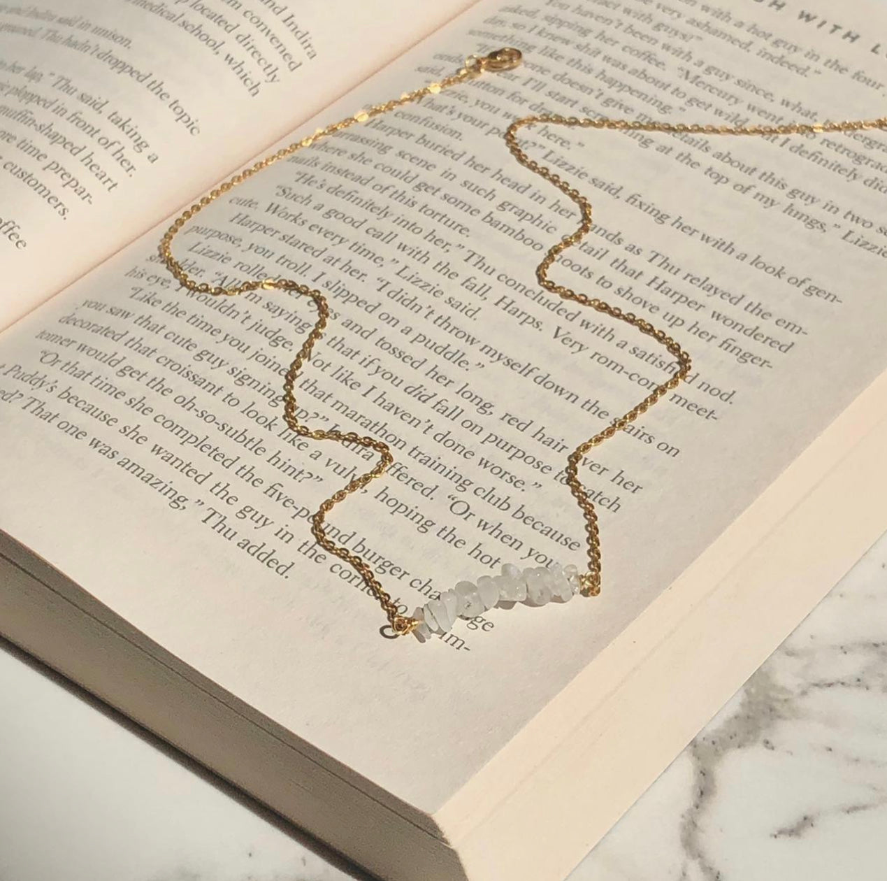 Necklace Chopped Natural Stones