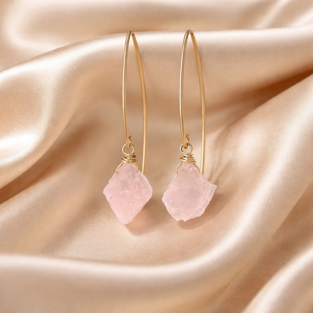 Earrings Hoops with Individual Stone