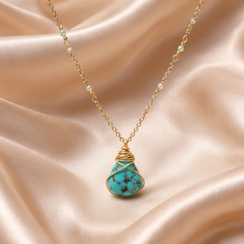 Necklace Beads with one Stone