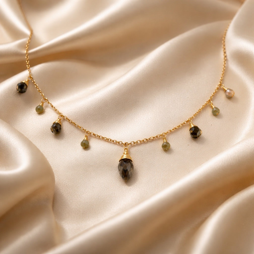 Necklace 7 Beads and Stones