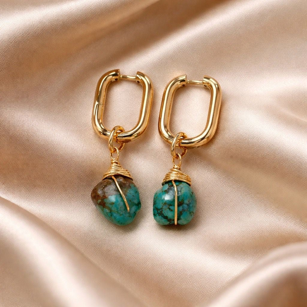 Earrings Square Hoops