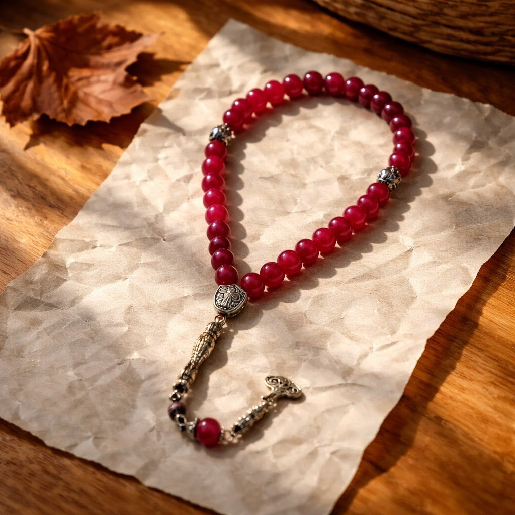 Rosary / Masbaha Natural Stones Sterling Silver