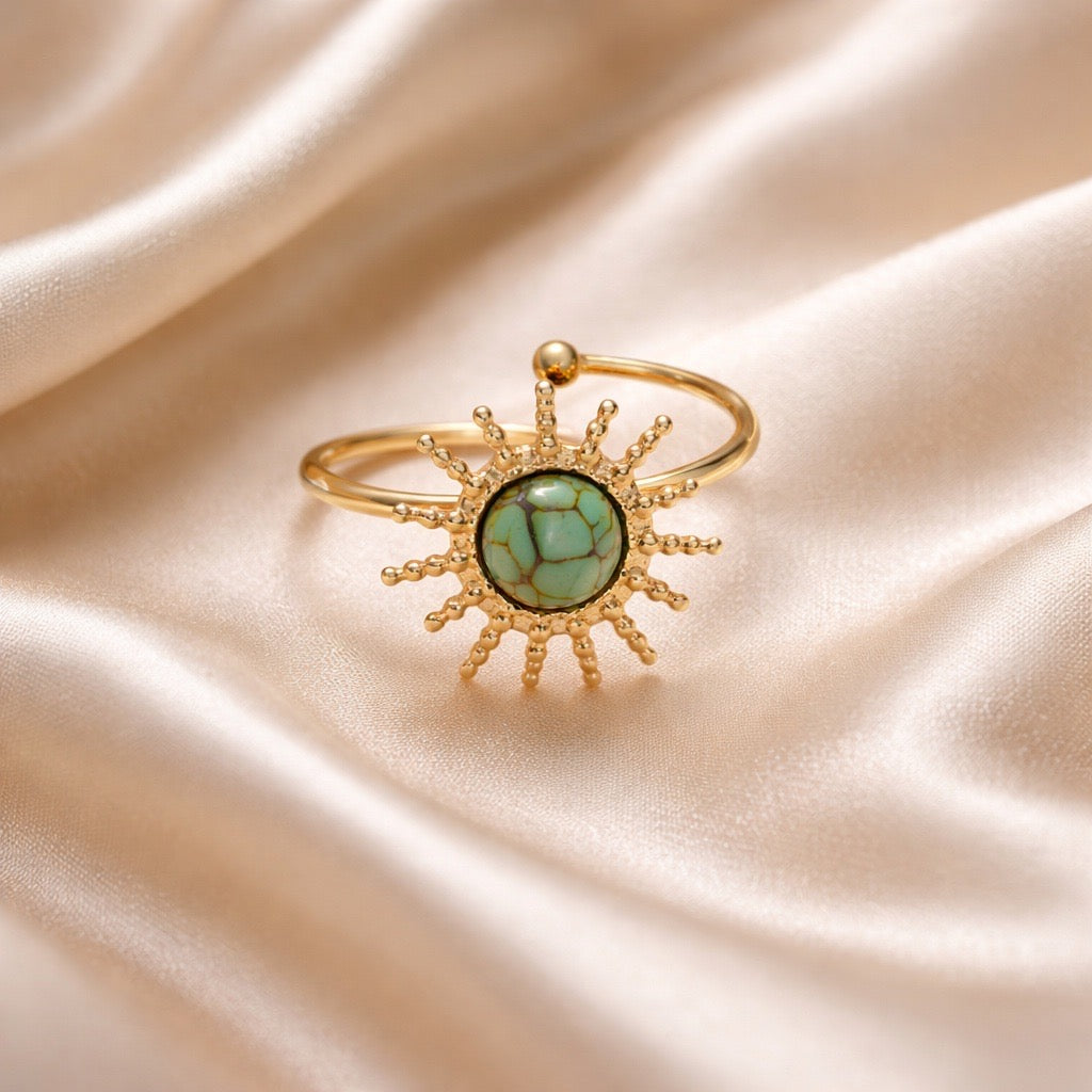 Rings Stainless Steel Hindu Turquoise