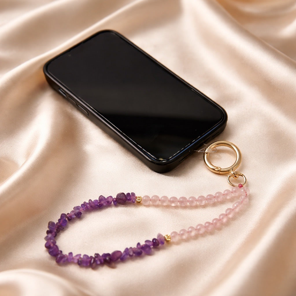 Phone Straps with Semi-Precious Stone