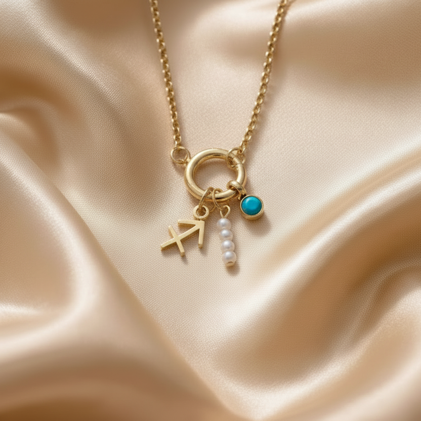Necklace Zodiac with Birthstone