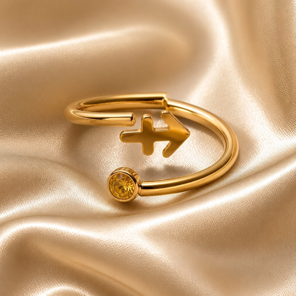 Ring Zodiac With Birthstone