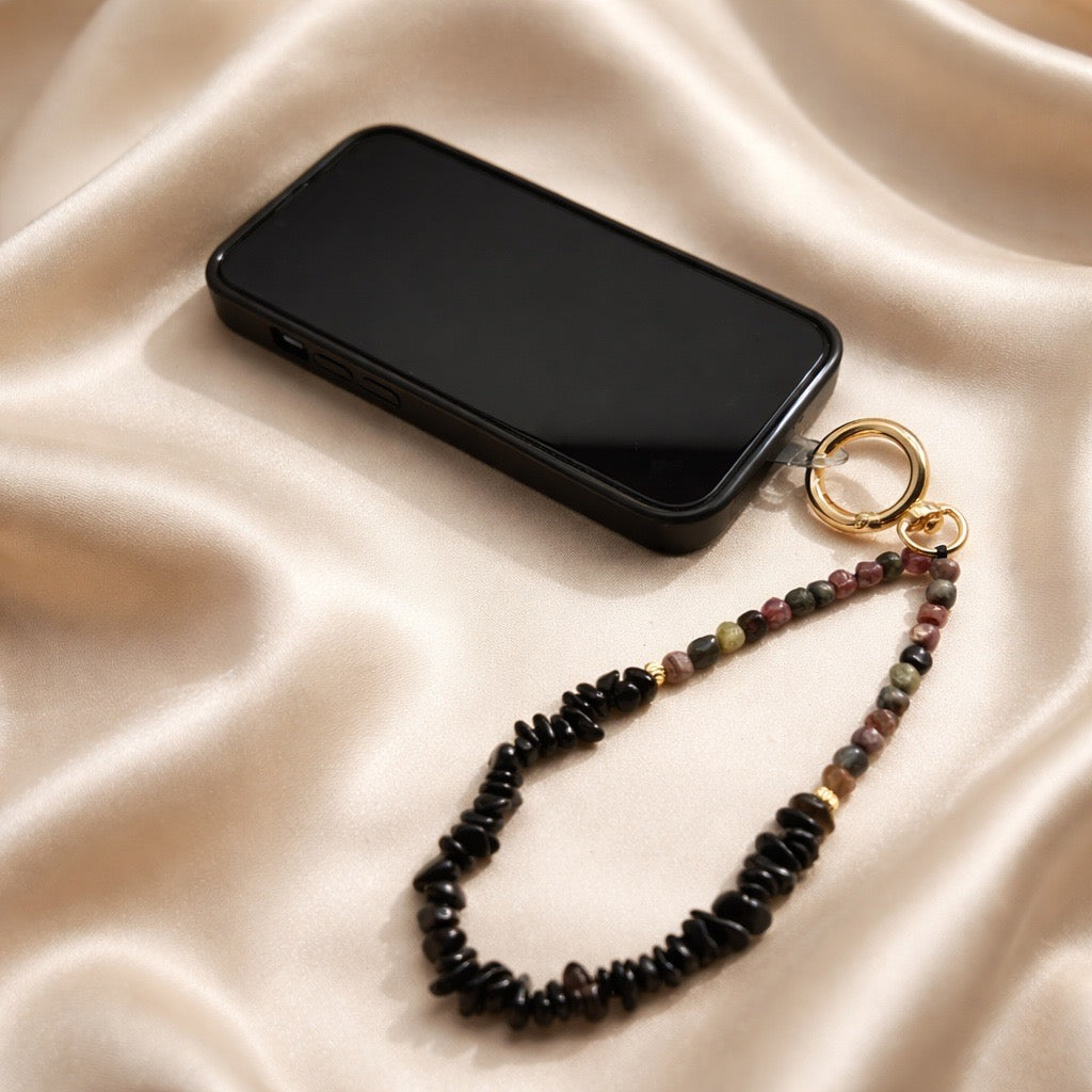 Phone Straps with Semi-Precious Stone
