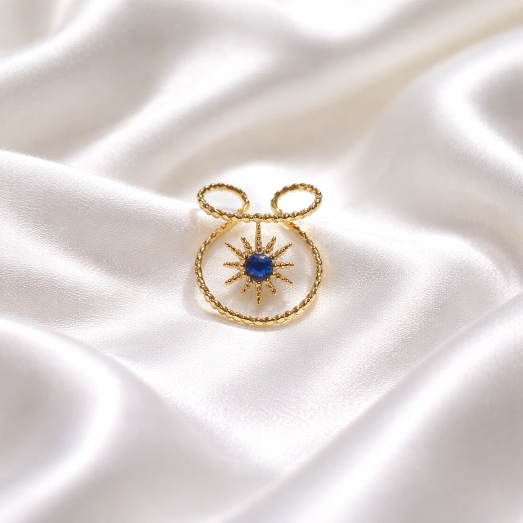 Rings Stainless Steel Hindu Lapis Lazuli