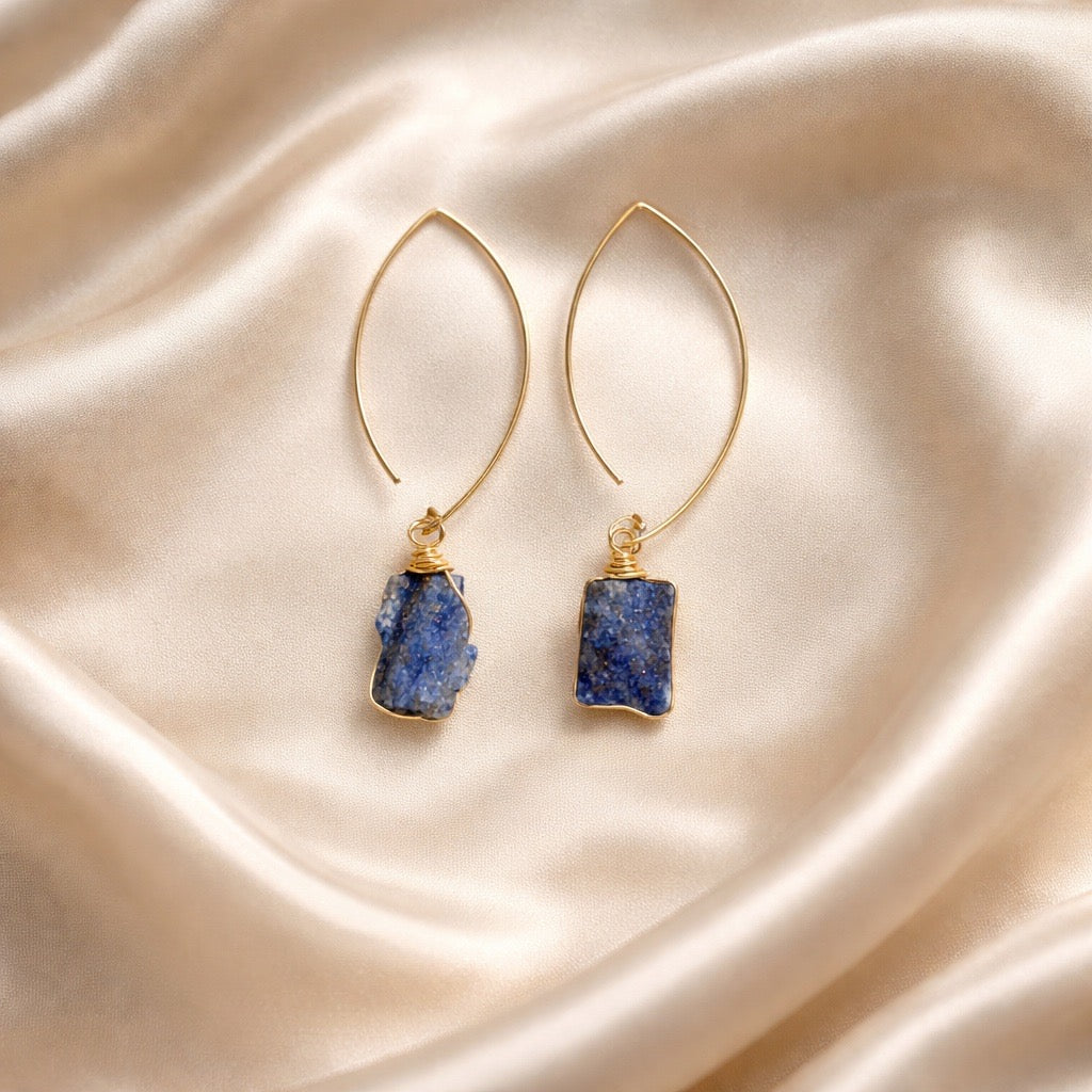 Earrings Hoops with Individual Stone