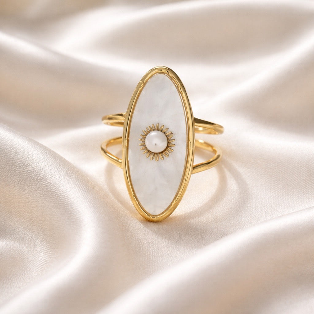 Rings Stainless Steel Hindu Selenite