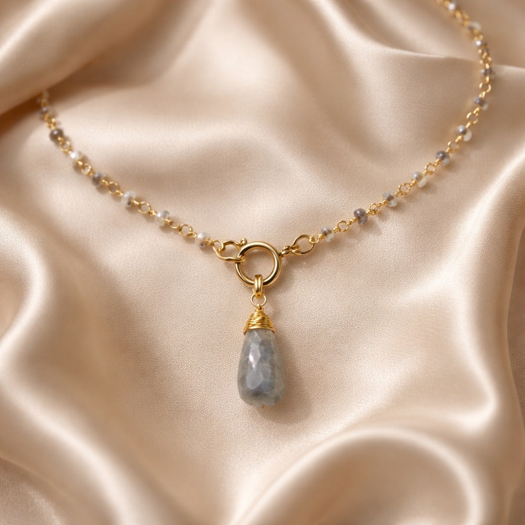 Necklace 10mm Beads with Pearl/Stone