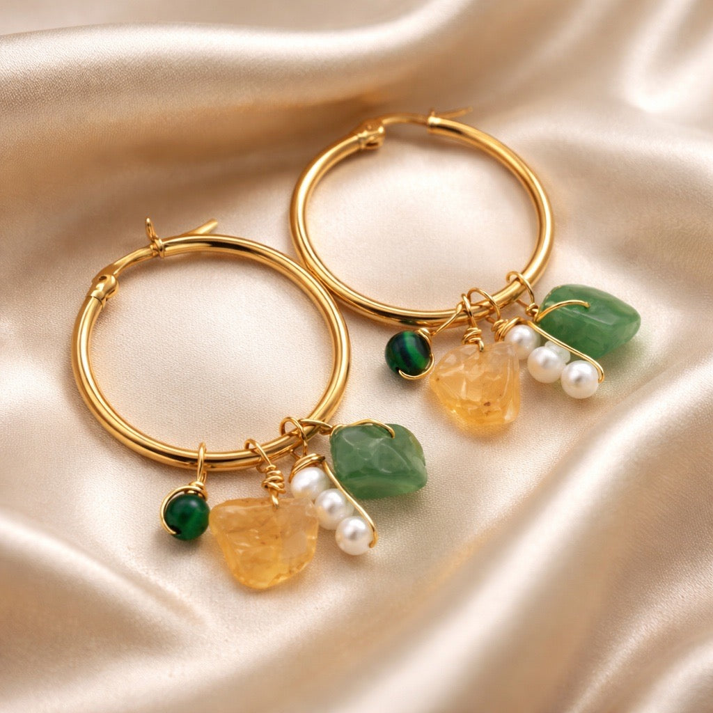 Earrings Hoops With Charms