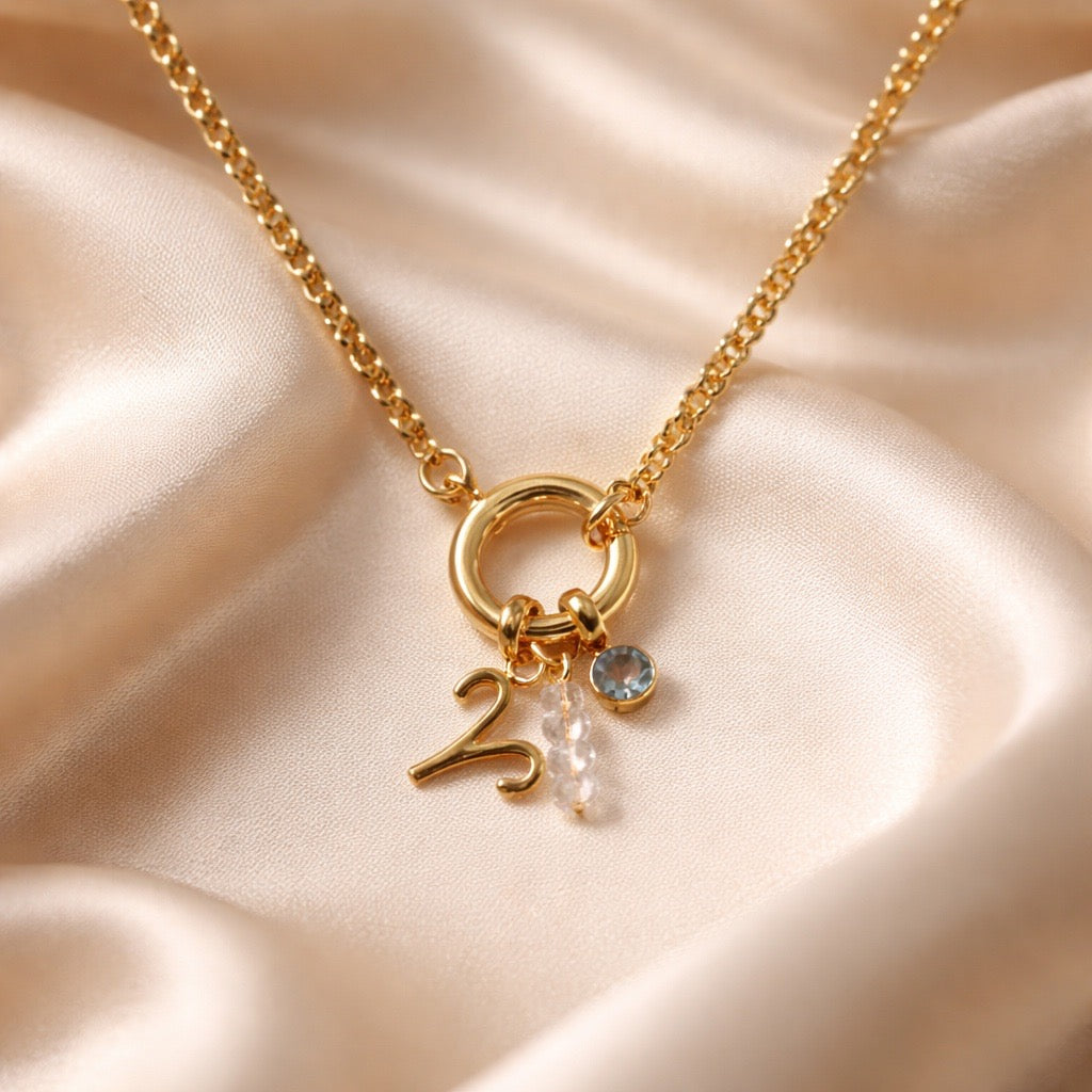 Necklace Zodiac with Birthstone