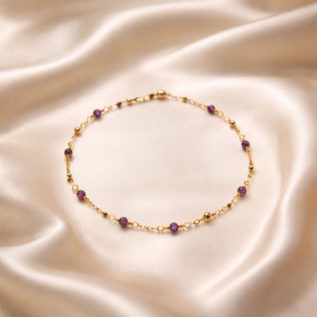 Anklets Beaded Stones Simple
