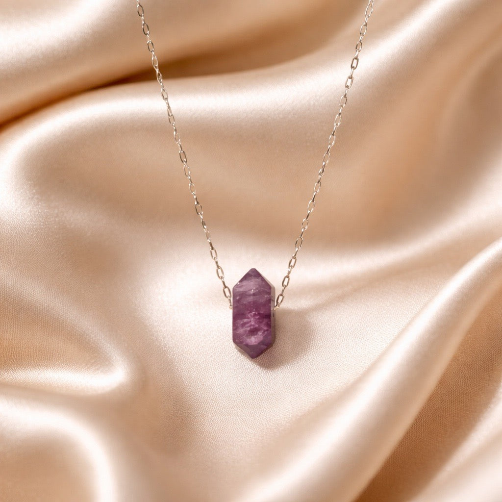 Necklace Long Silver Pointer