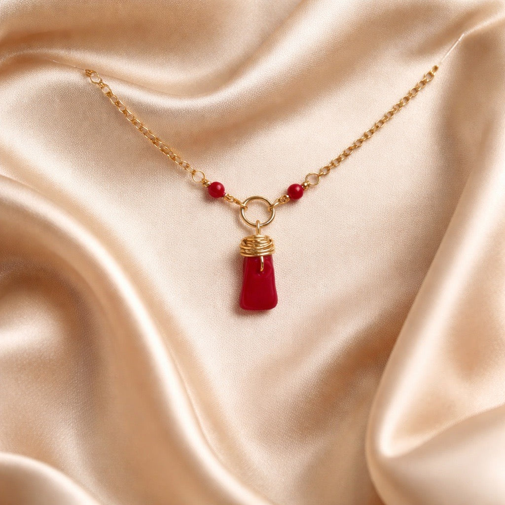 Necklace Beads with one Stone