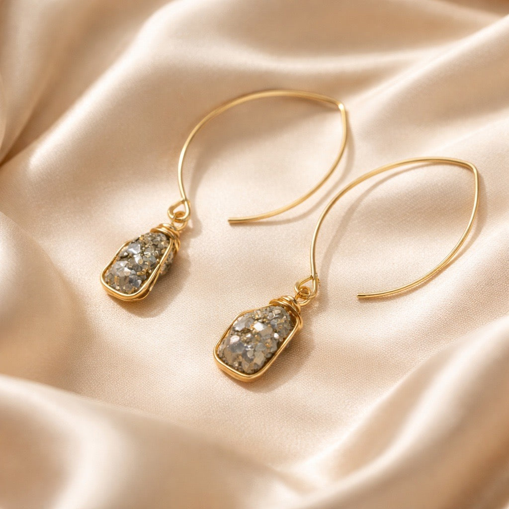 Earrings Hoops with Individual Stone