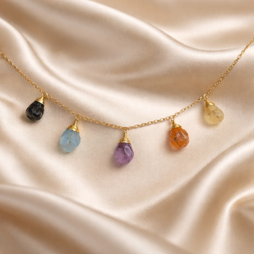 Necklace 5 Stone Raw