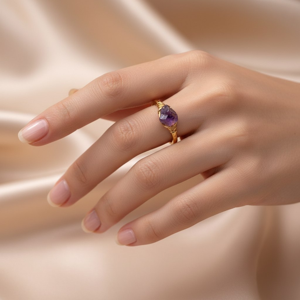 Ring Raw Natural Stones