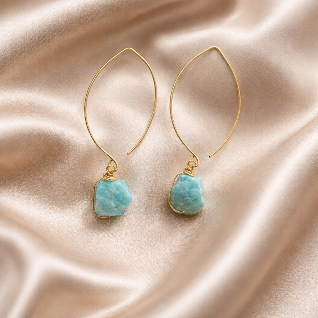 Earrings Hoops with Individual Stone