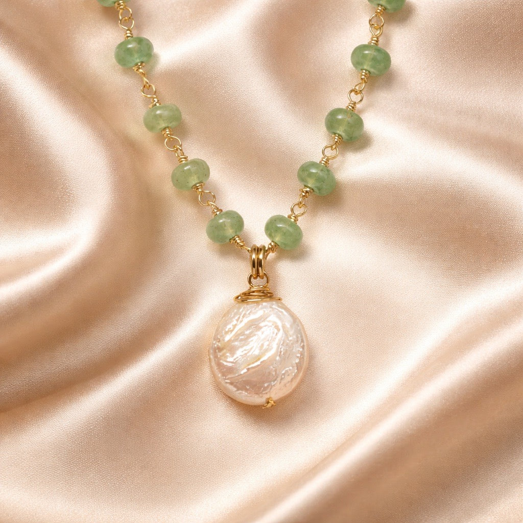 Necklace 10mm Beads with Pearl/Stone