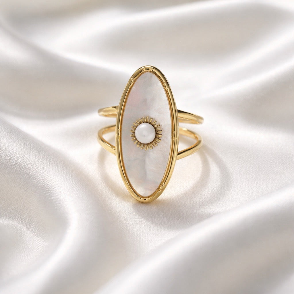 Rings Stainless Steel Hindu Selenite