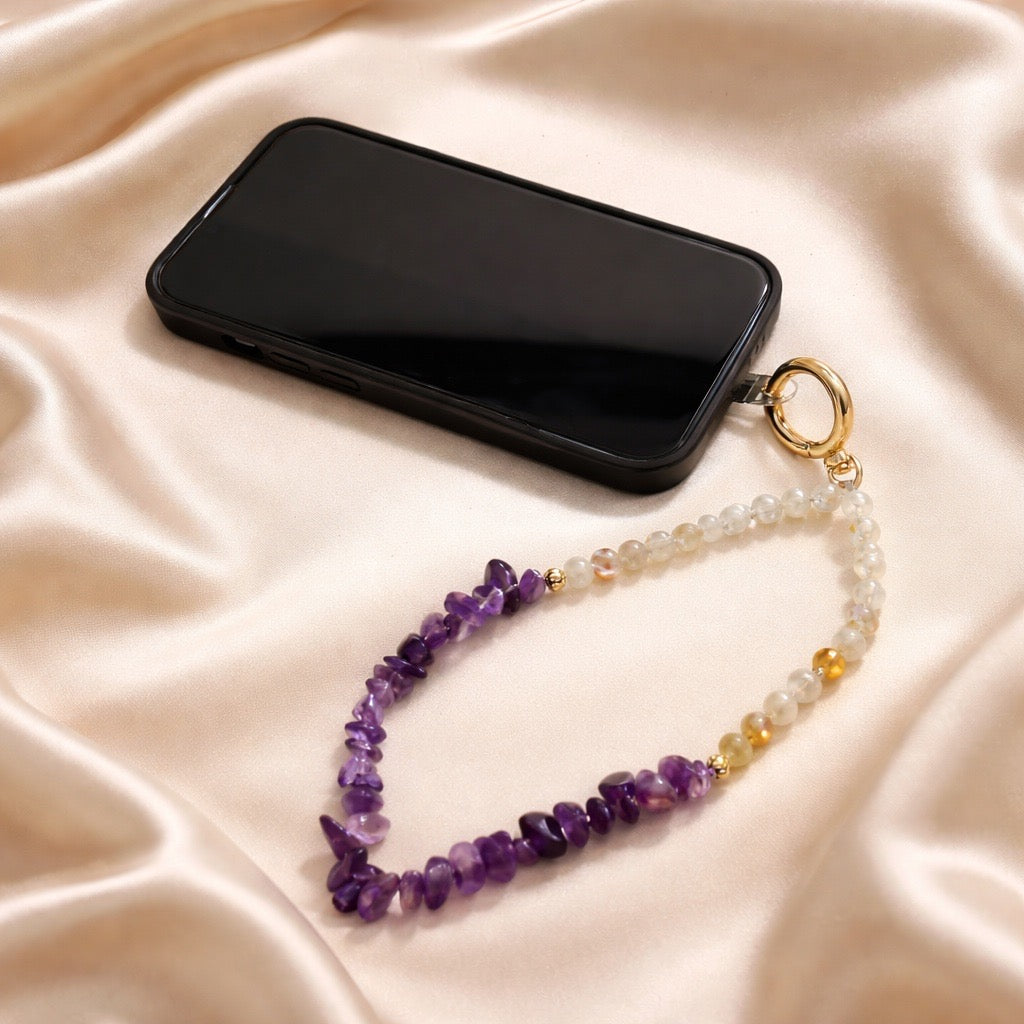 Phone Straps with Semi-Precious Stone