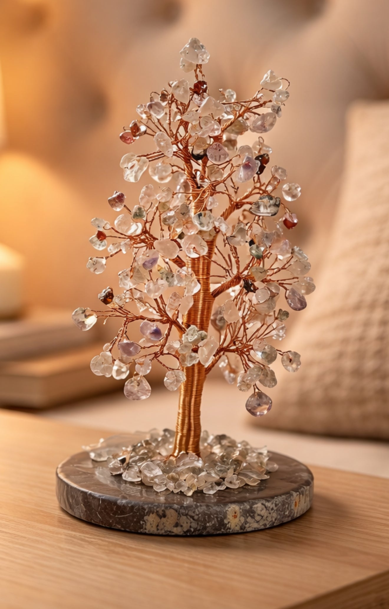 Crystal Trees (Tree Of Life) Chopped Stones Small Agate Base