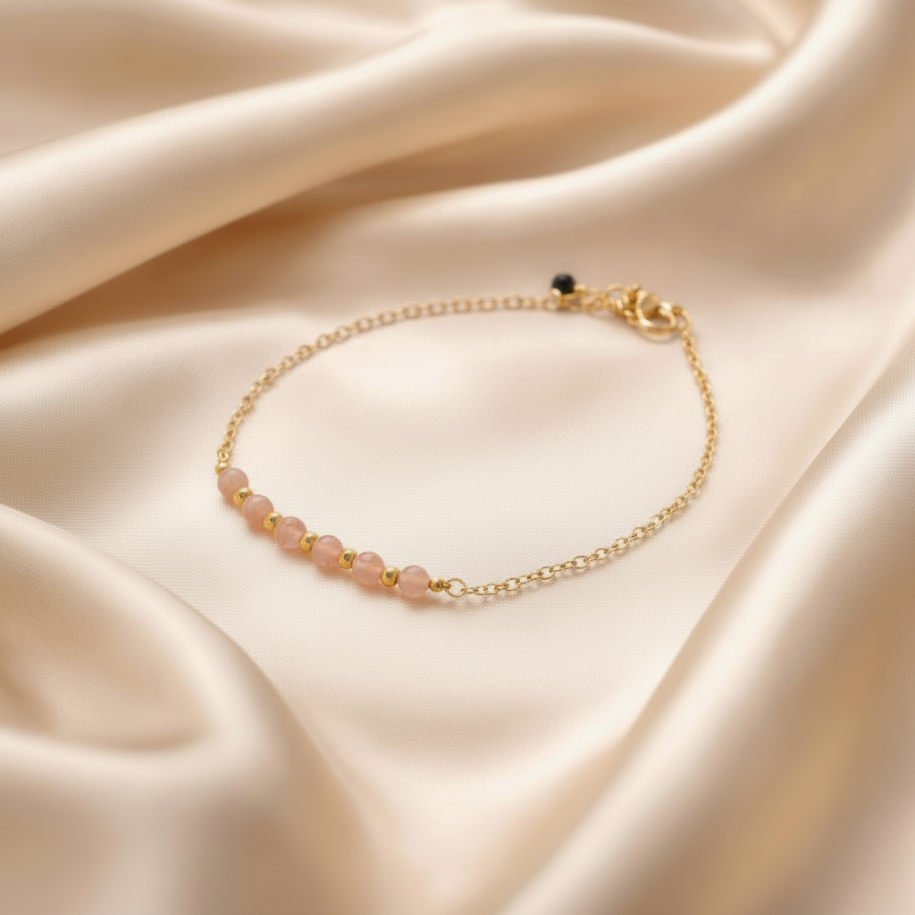 Bracelet Mini Beads in the Middle Natural Stones