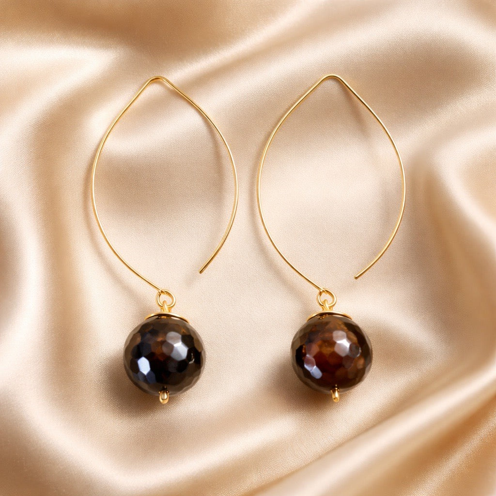 Earrings Hoops with Individual Stone