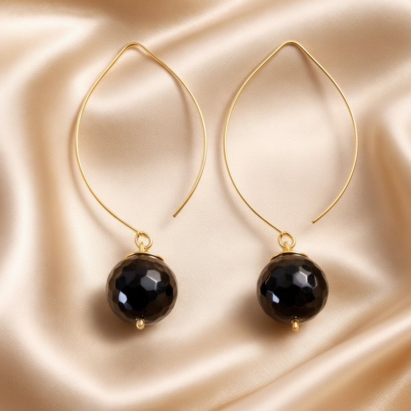 Earrings Hoops with Individual Stone