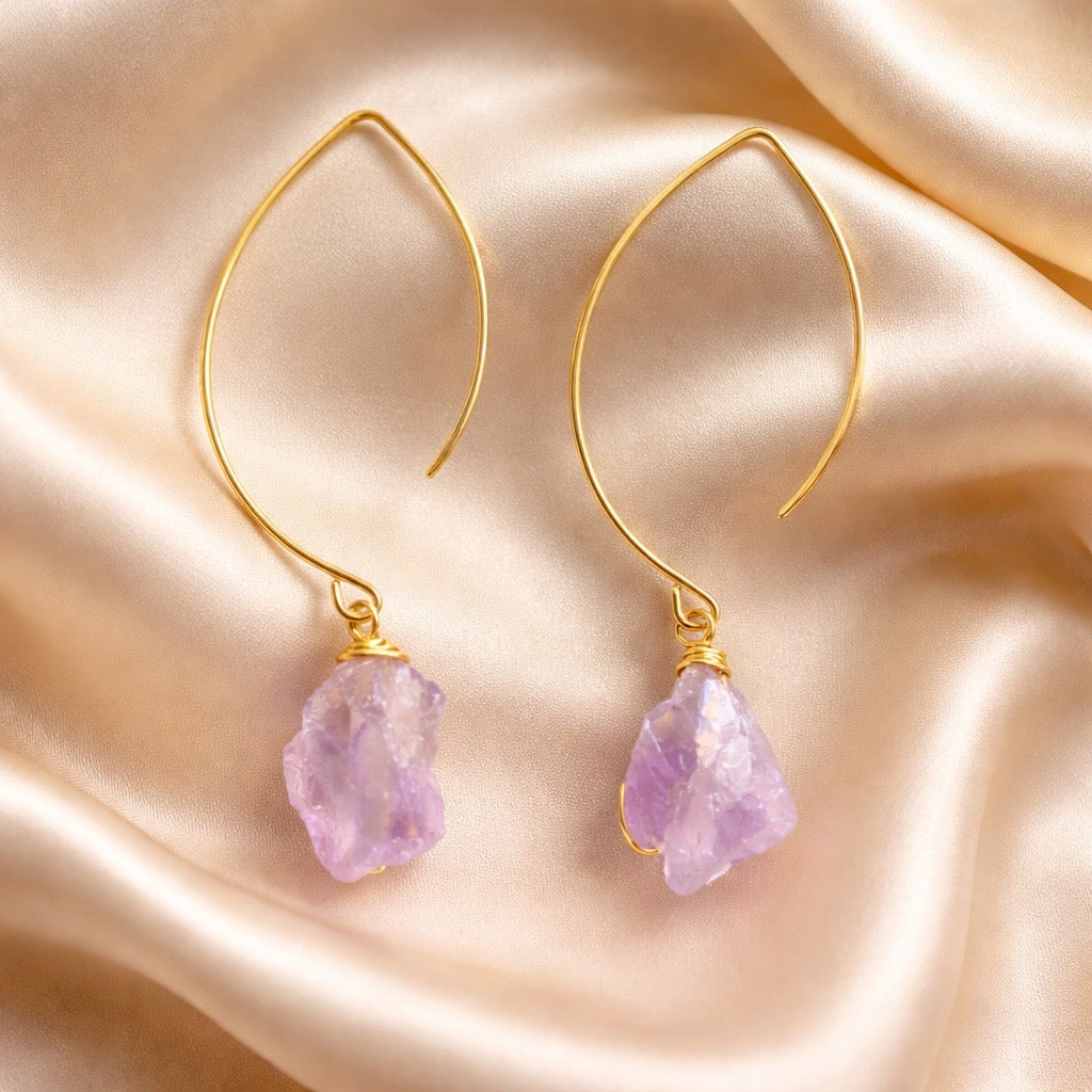 Earrings Hoops with Individual Stone