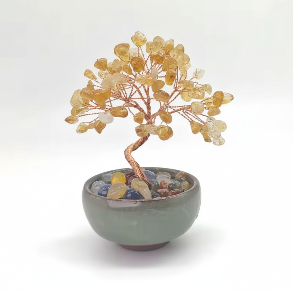 Crystal Trees Chopped Stones MINI XSmall Pot
