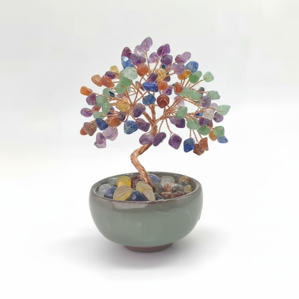 Crystal Trees Chopped Stones MINI XSmall Pot