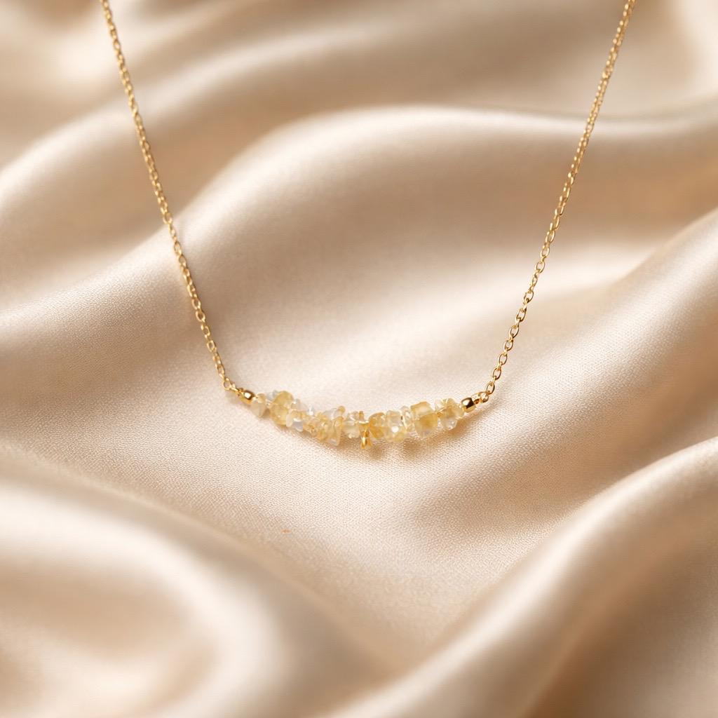 Necklace Chopped Natural Stones