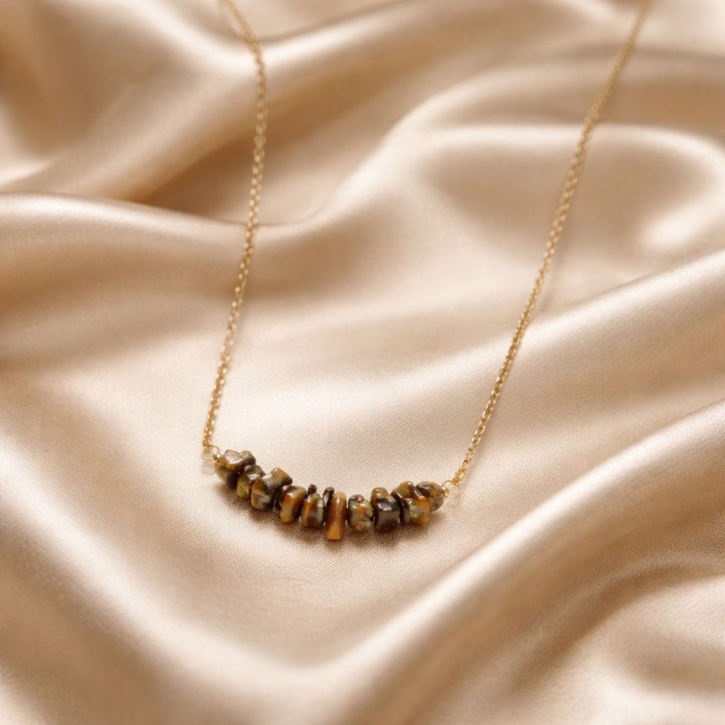 Necklace Chopped Natural Stones