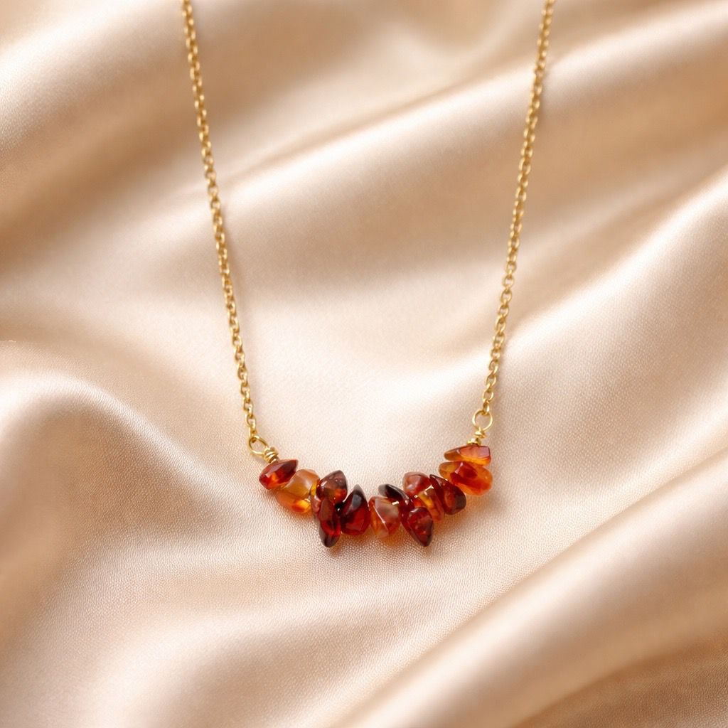 Necklace Chopped Natural Stones