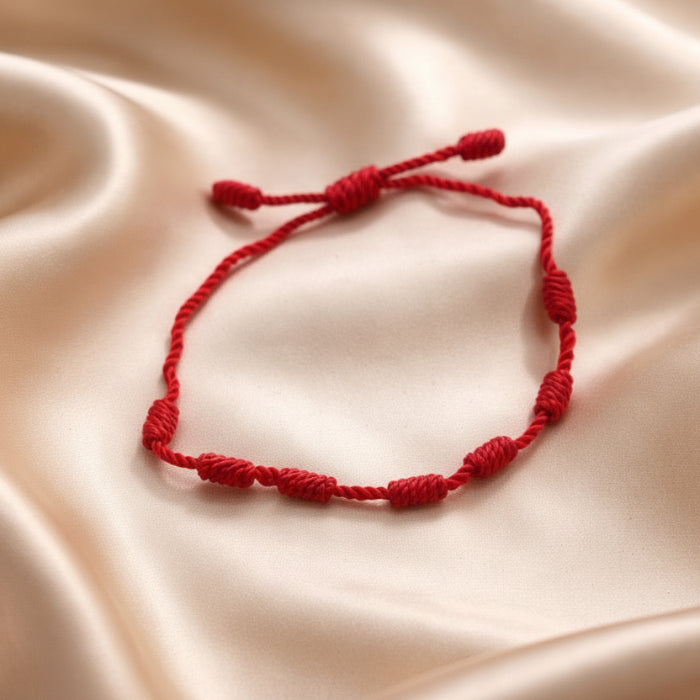 Bracelet Red 7 Knot